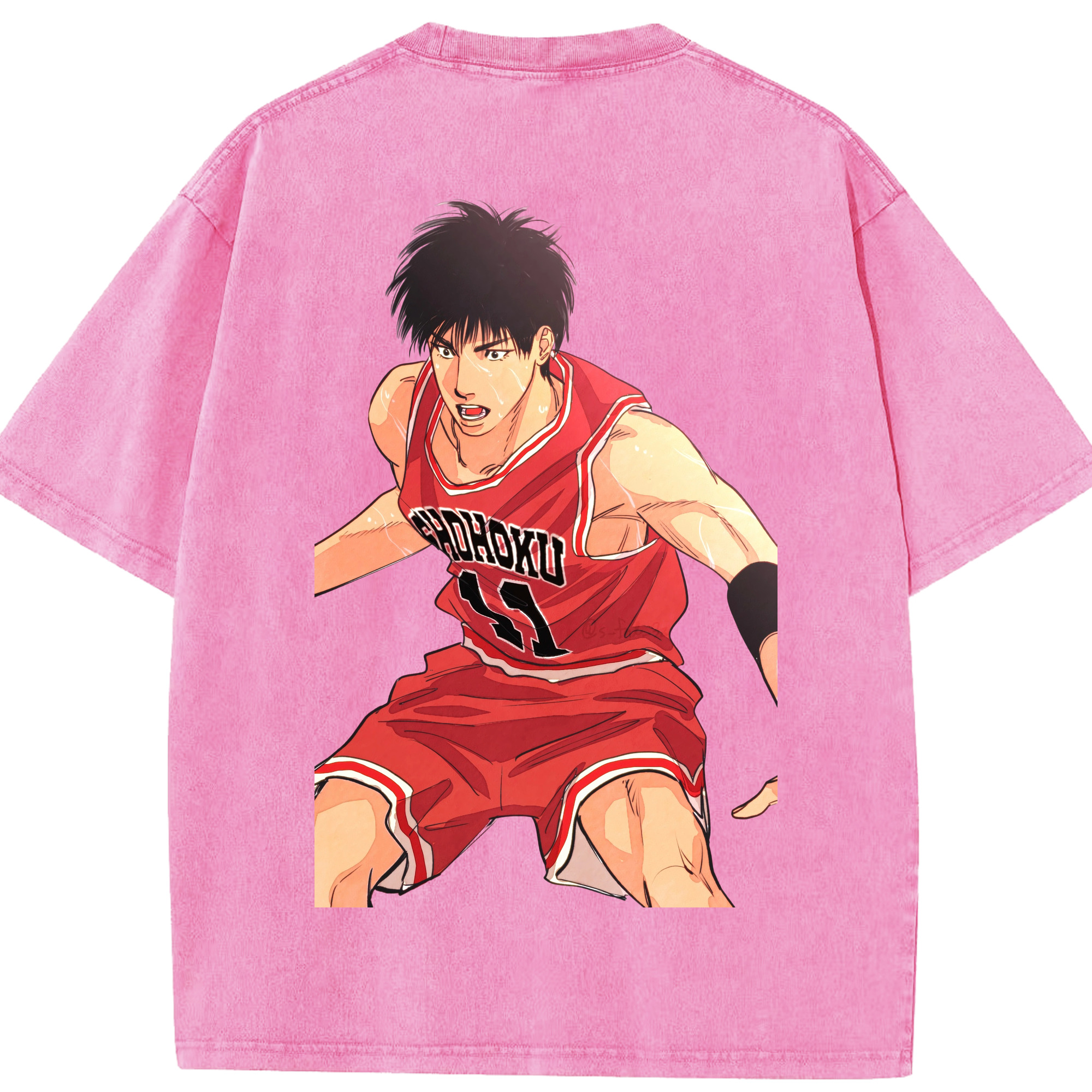 （画像用） SLAM DUNK／スラムダンク 綿100% ヴィンテージ風 半袖Tシャツ（背面プリント）